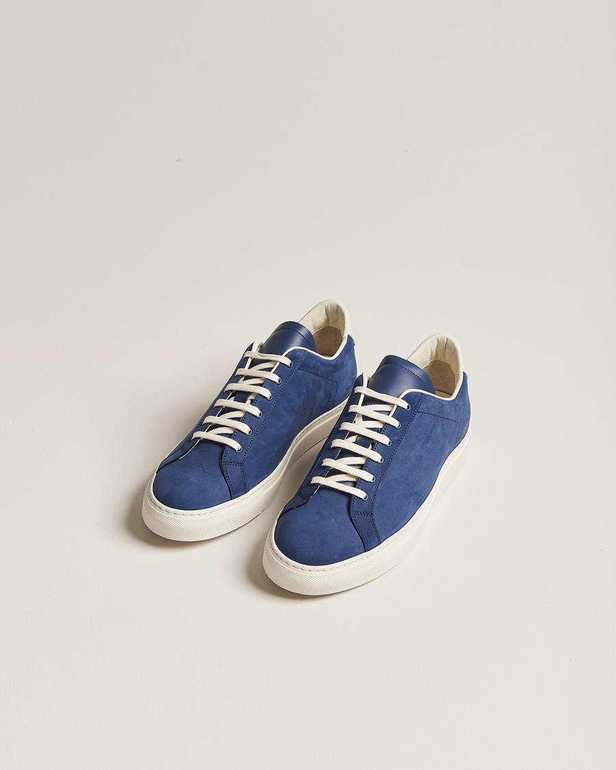 Herren | Common Projects Retro Pebbled Nappa Leather Sneaker Blue/White | Common Projects | Retro Pebbled Nappa Leather Sneaker Blue/White