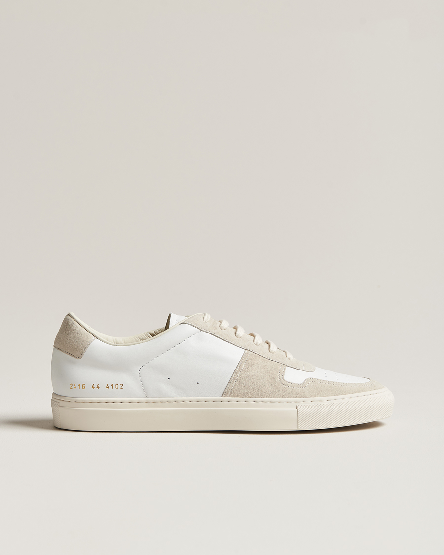 Herren | Common Projects B Ball Duo Leather Sneaker Off White/Beige | Common Projects | B Ball Duo Leather Sneaker Off White/Beige