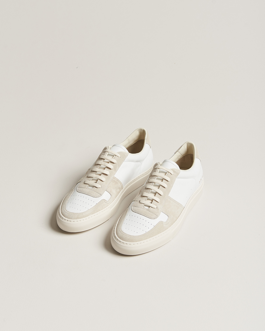 Herren | Common Projects B Ball Duo Leather Sneaker Off White/Beige | Common Projects | B Ball Duo Leather Sneaker Off White/Beige