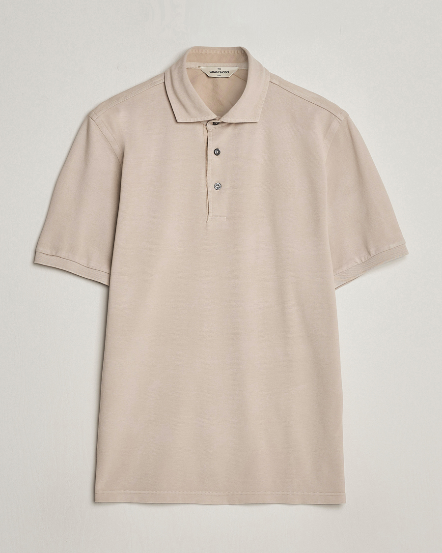 Herren | Poloshirts | Gran Sasso | Washed Polo Beige Melange