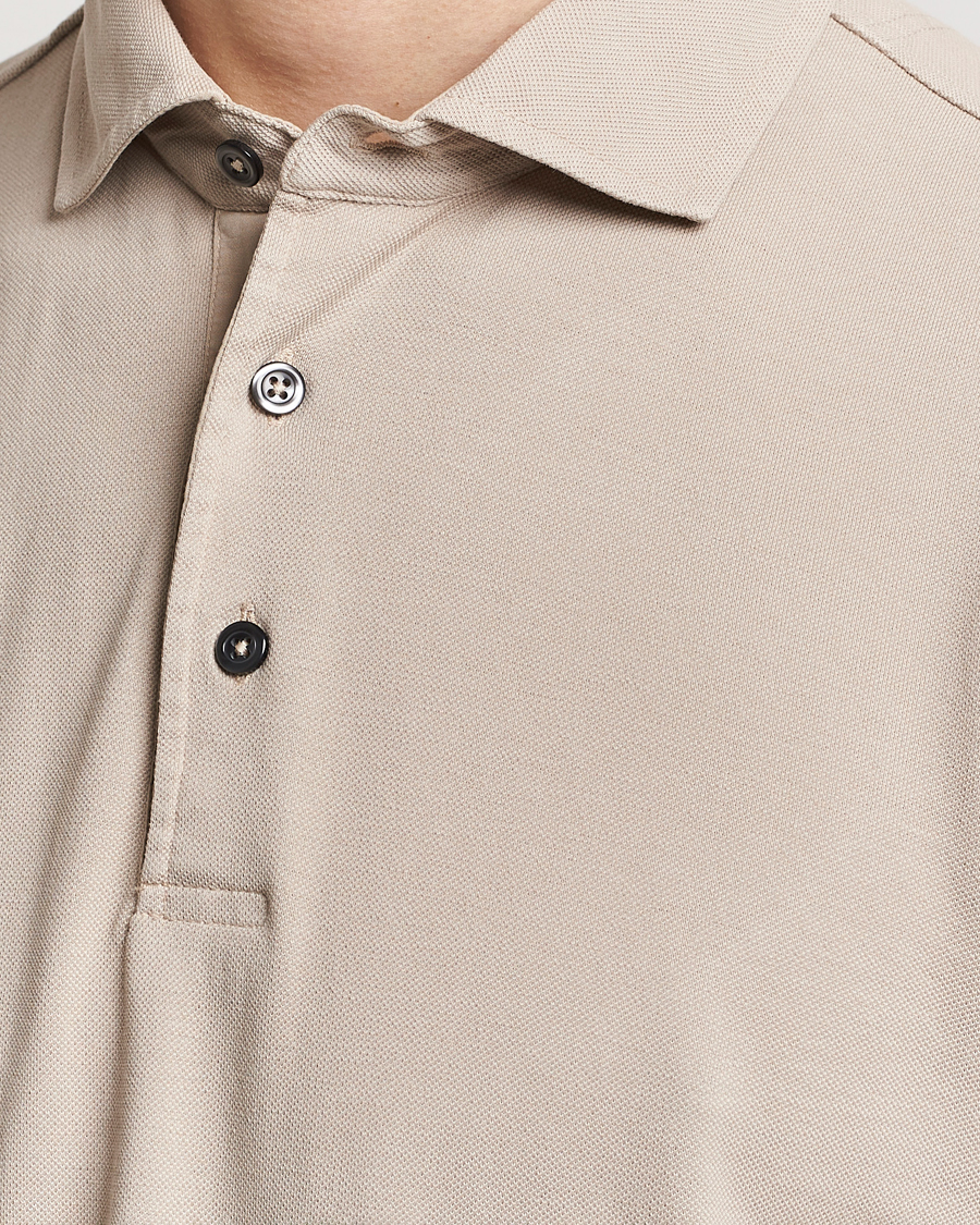 Herren | Poloshirts | Gran Sasso | Washed Polo Beige Melange