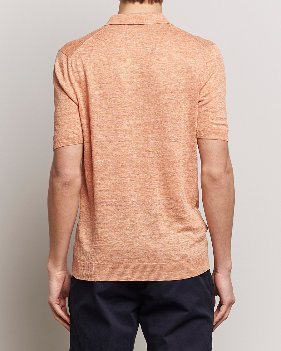 Herren | Poloshirts | Gran Sasso | Knitted Linen Polo Orange