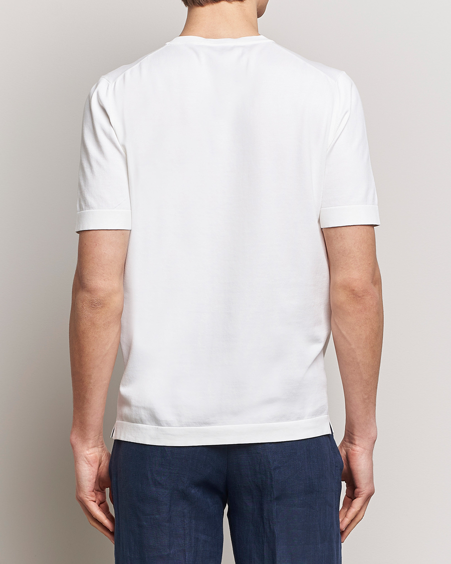 Herren | T-Shirts | Gran Sasso | Cotton Knitted Crew Neck T-Shirt White