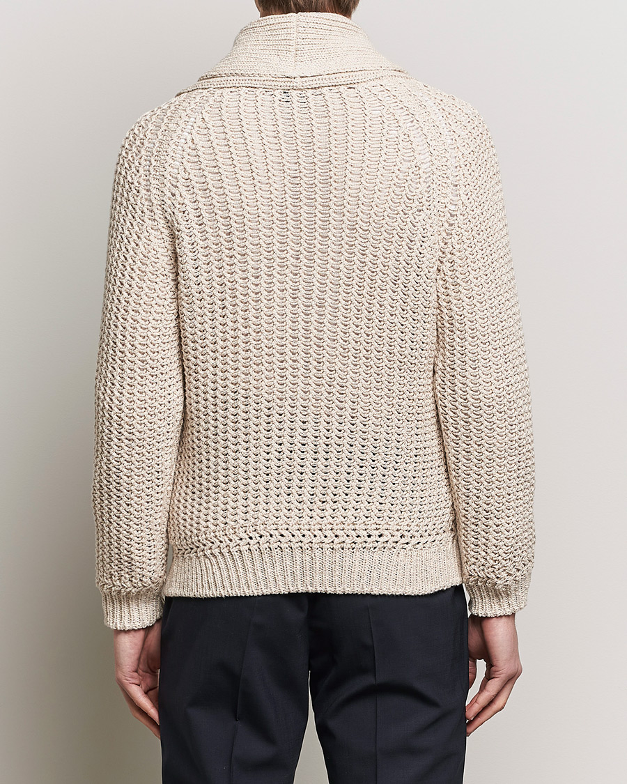 Herren | Pullover | Brioni | Cotton/Wool Shawl Cardigan Light Beige
