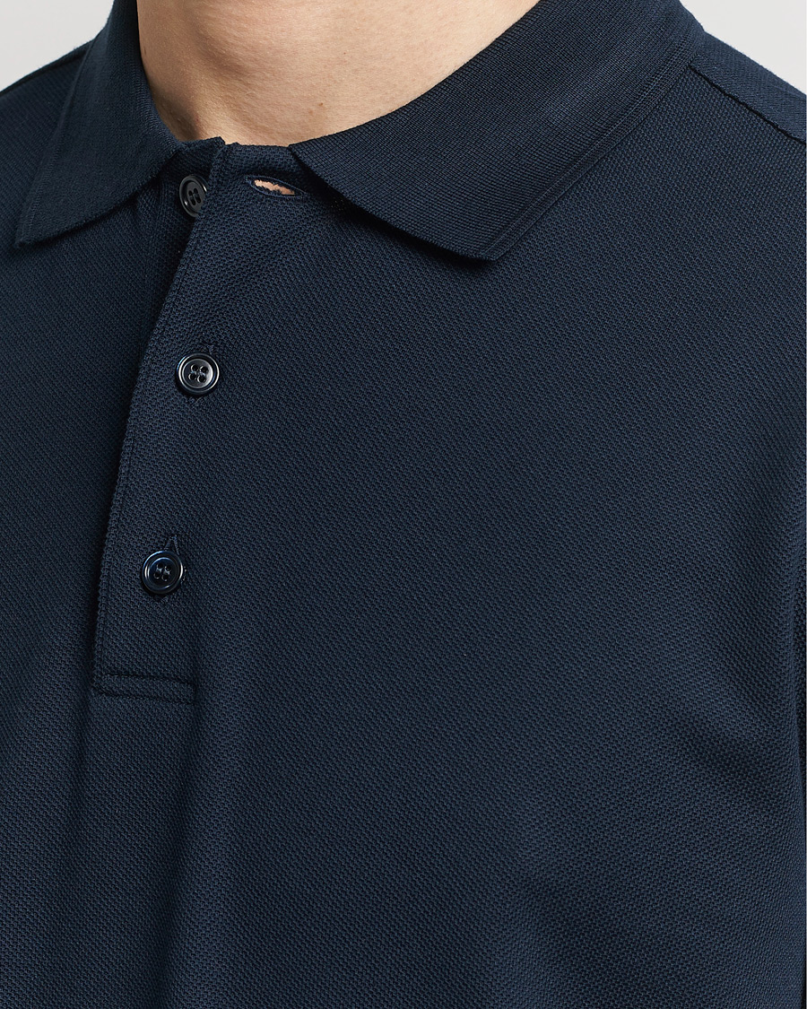Herren | Poloshirts | Brioni | Cotton Pique Short Sleeve Polo Navy
