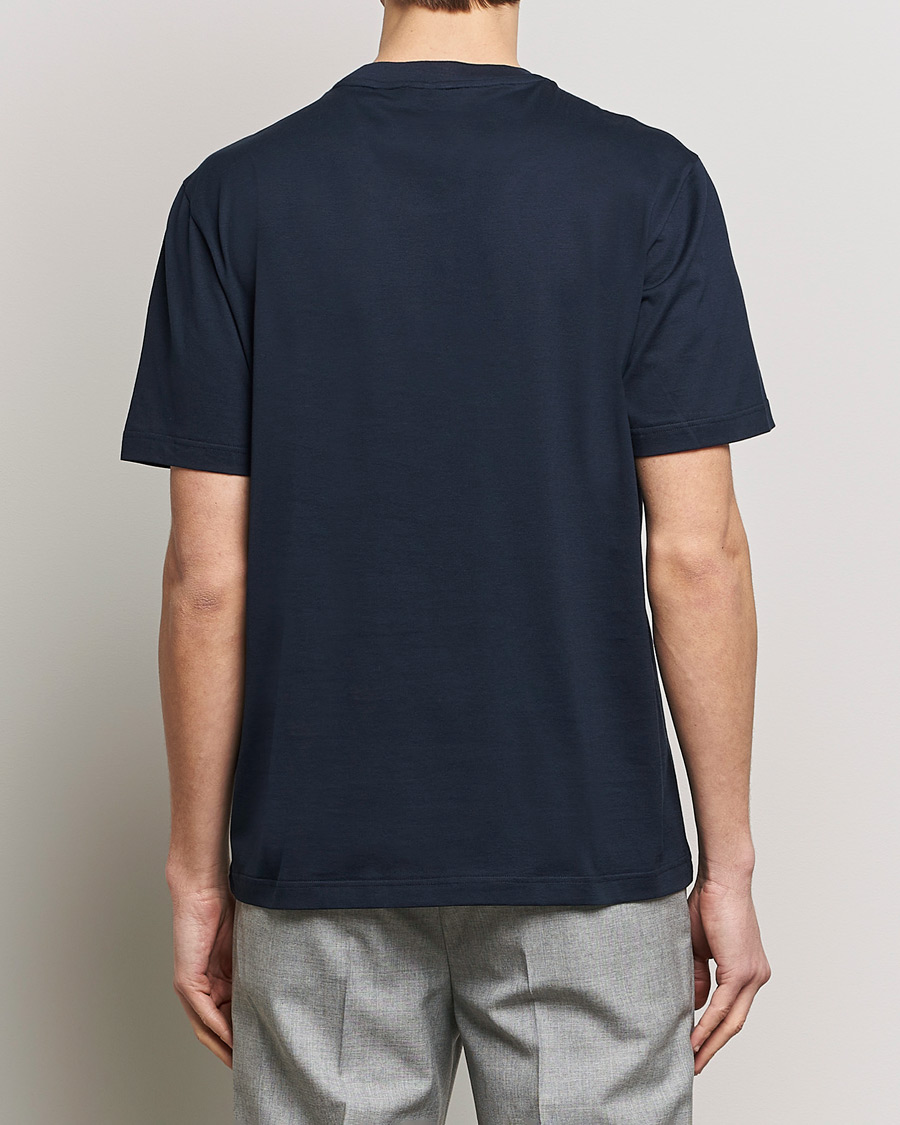 Herren | T-Shirts | Brioni | Short Sleeve Cotton T-Shirt Navy