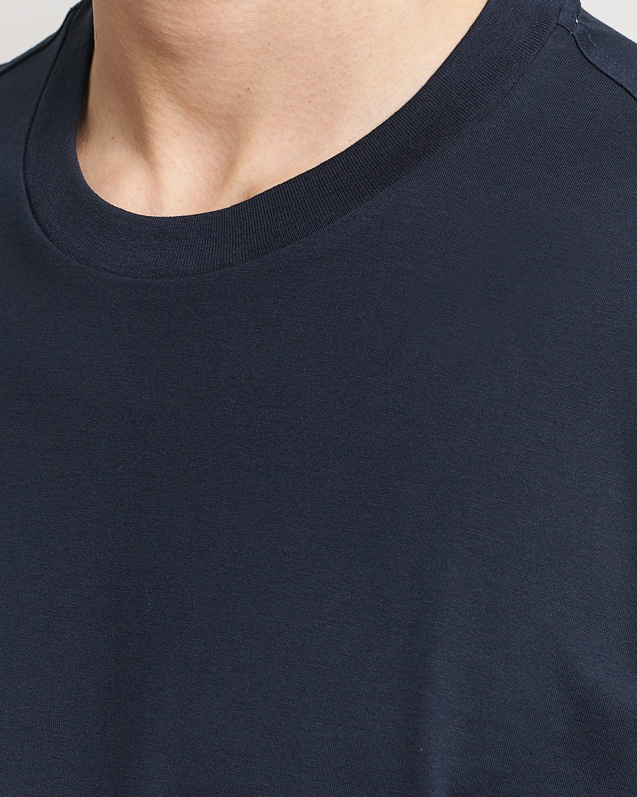 Herren | T-Shirts | Brioni | Short Sleeve Cotton T-Shirt Navy