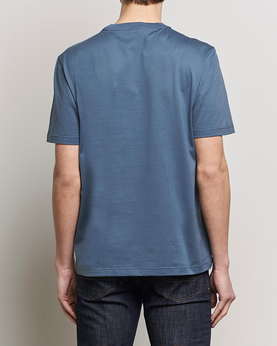 Herren | T-Shirts | Brioni | Short Sleeve Cotton T-Shirt Petroleum