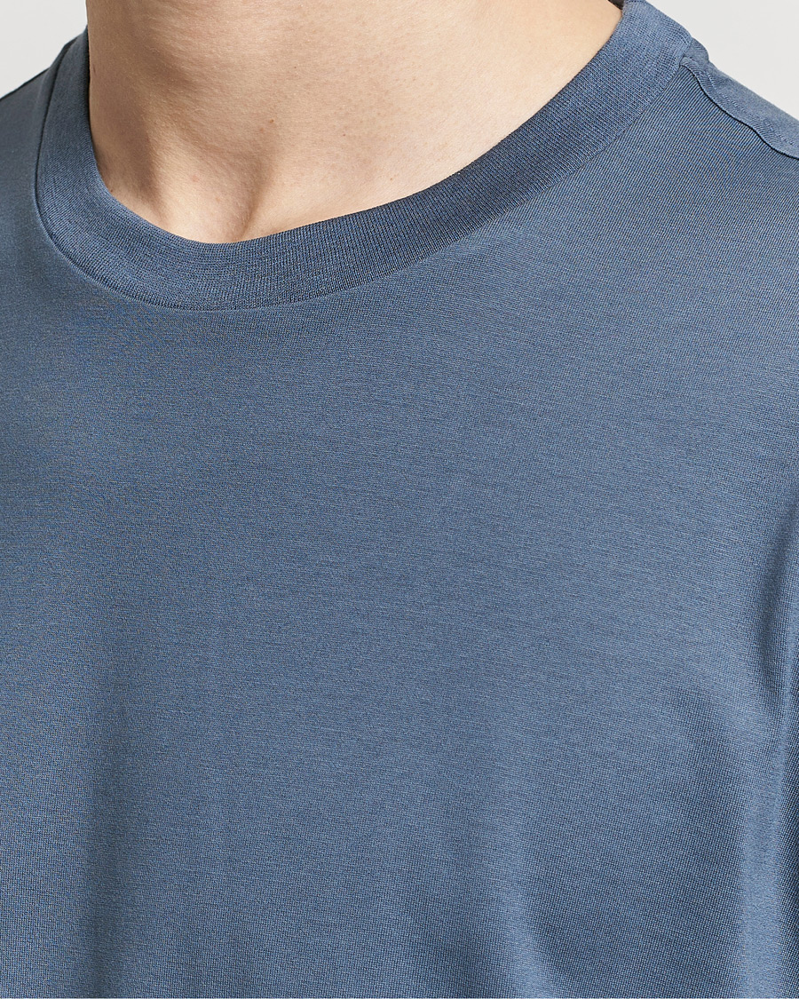 Herren | T-Shirts | Brioni | Short Sleeve Cotton T-Shirt Petroleum