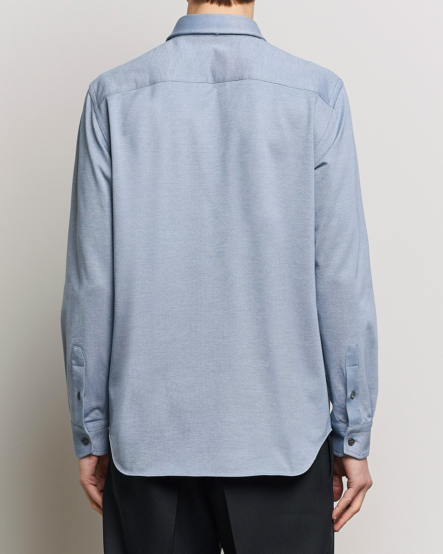 Herren | Hemden | Brioni | Slim Fit Piquet Shirt Oxford Blue