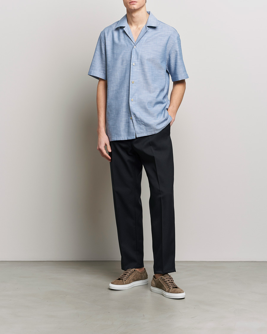 Herren | Hemden | Brioni | Cotton Cuban Shirt Light Blue