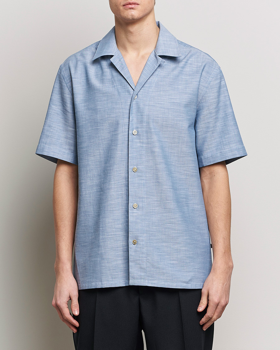 Herren | Hemden | Brioni | Cotton Cuban Shirt Light Blue