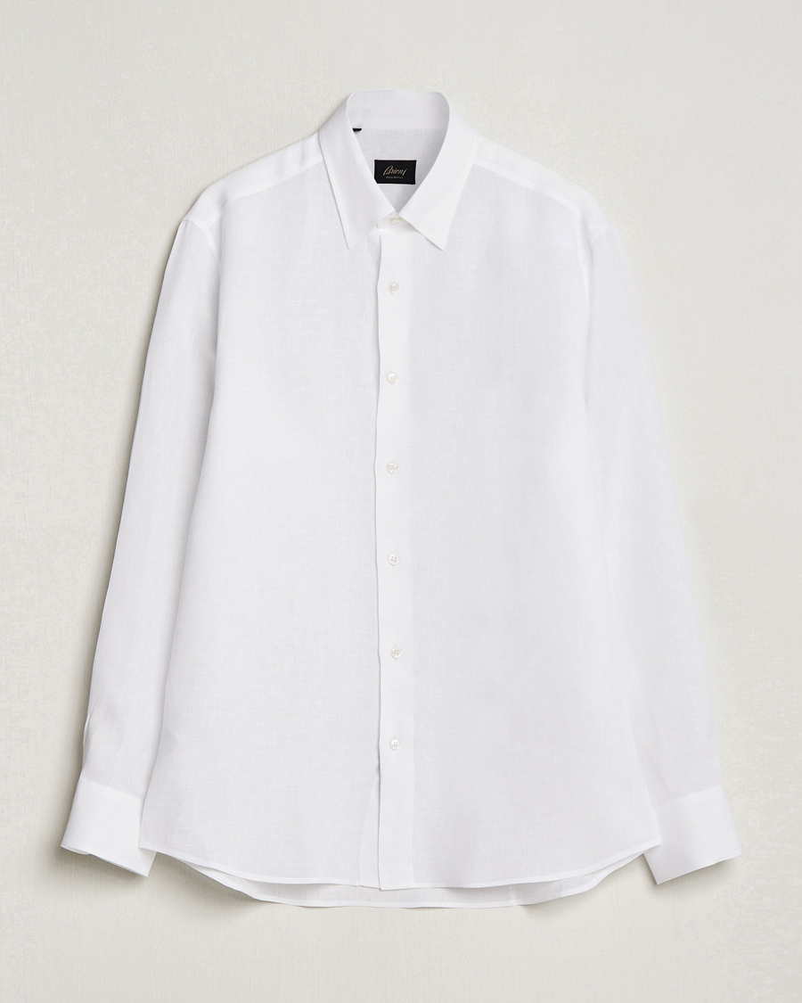 Herren | Hemden | Brioni | Linen Sport Shirt White