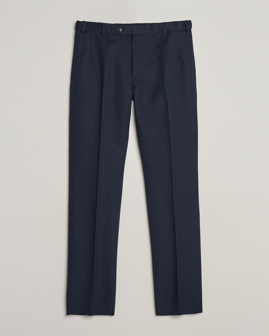 Herren | Hosen | Brioni | Cotton/Linen Sport Trousers Navy