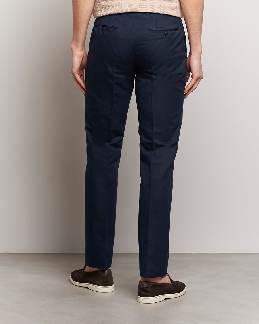 Herren | Hosen | Brioni | Cotton/Linen Sport Trousers Navy