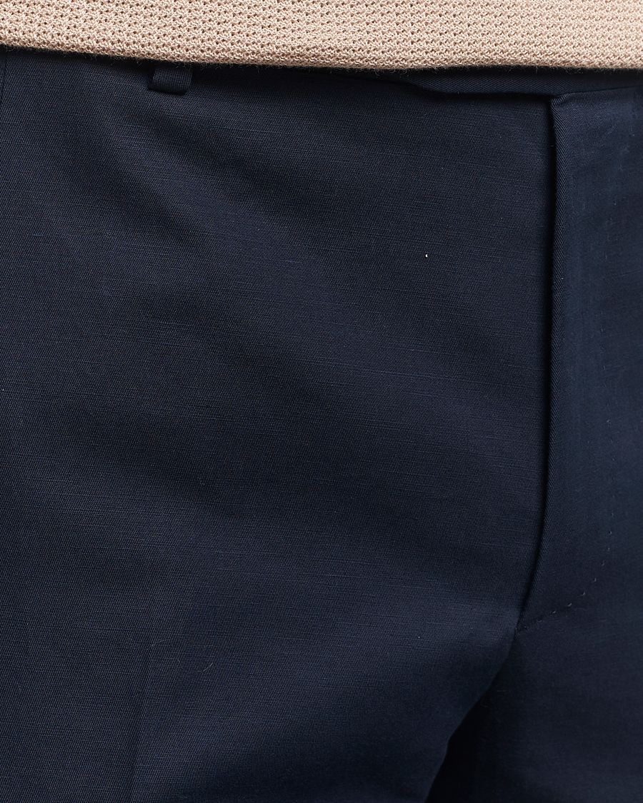 Herren | Hosen | Brioni | Cotton/Linen Sport Trousers Navy