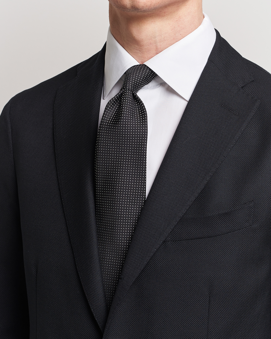 Herren | Krawatten | Brioni | Dotted Silk Tie Black