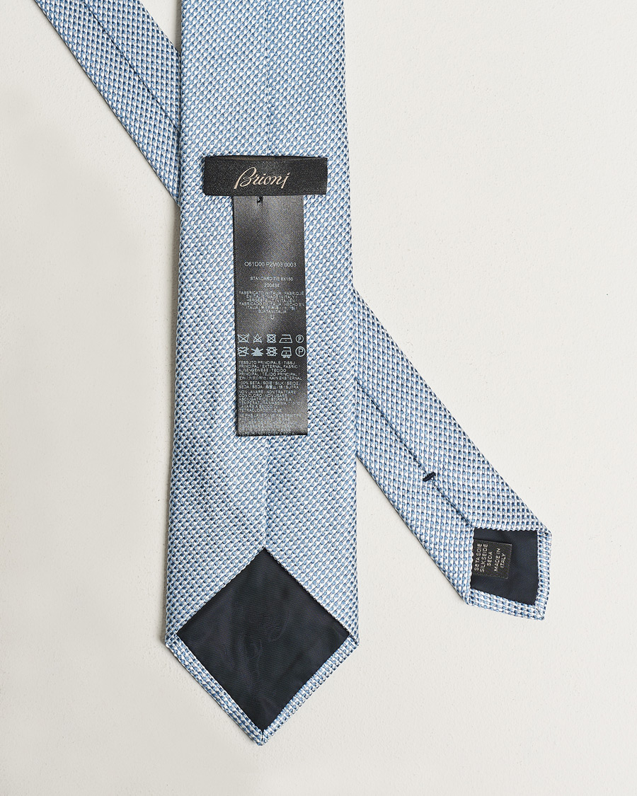 Herren | Brioni Structured Silk Tie Light Blue | Brioni | Structured Silk Tie Light Blue