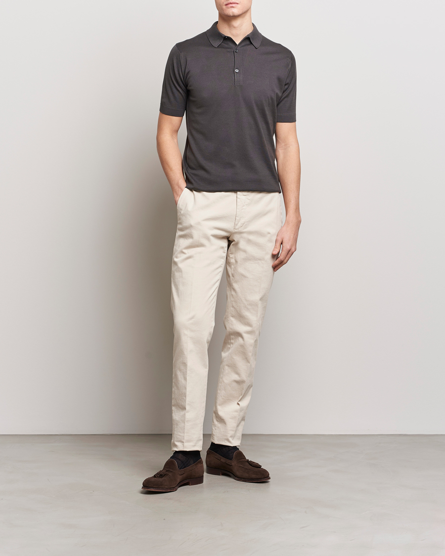 Herren | Poloshirts | John Smedley | Adrian Slim Fit Sea Island Polo Chocolat