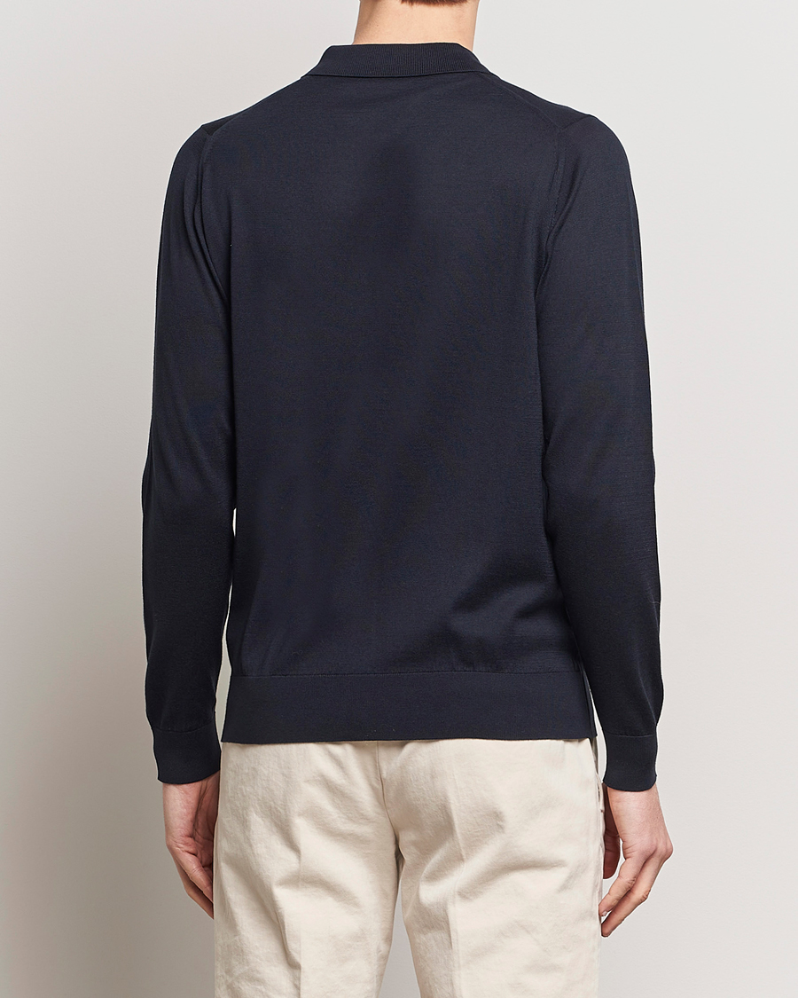 Herren | Pullover | John Smedley | Shadow Tipped Sea Island Cotton Cardigan Navy