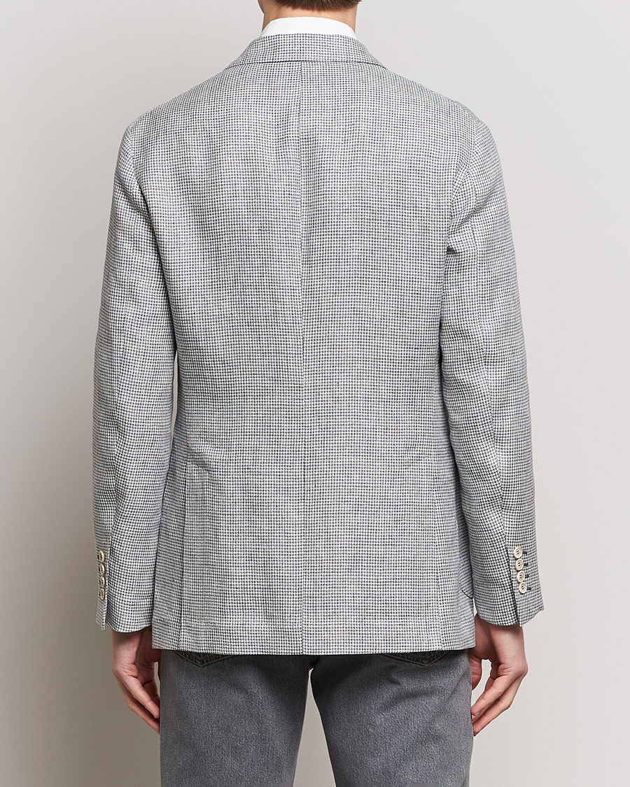 Herren | Sakkos | Brunello Cucinelli | Double Breasted Houndstooth Blazer Light Grey