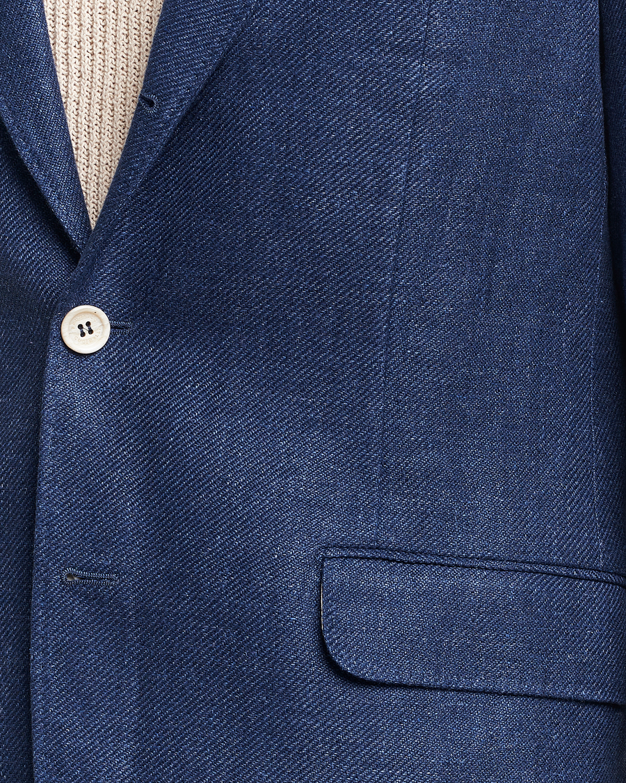 Herren | Sakkos | Brunello Cucinelli | Linen/Silk Blazer Indigo Blue