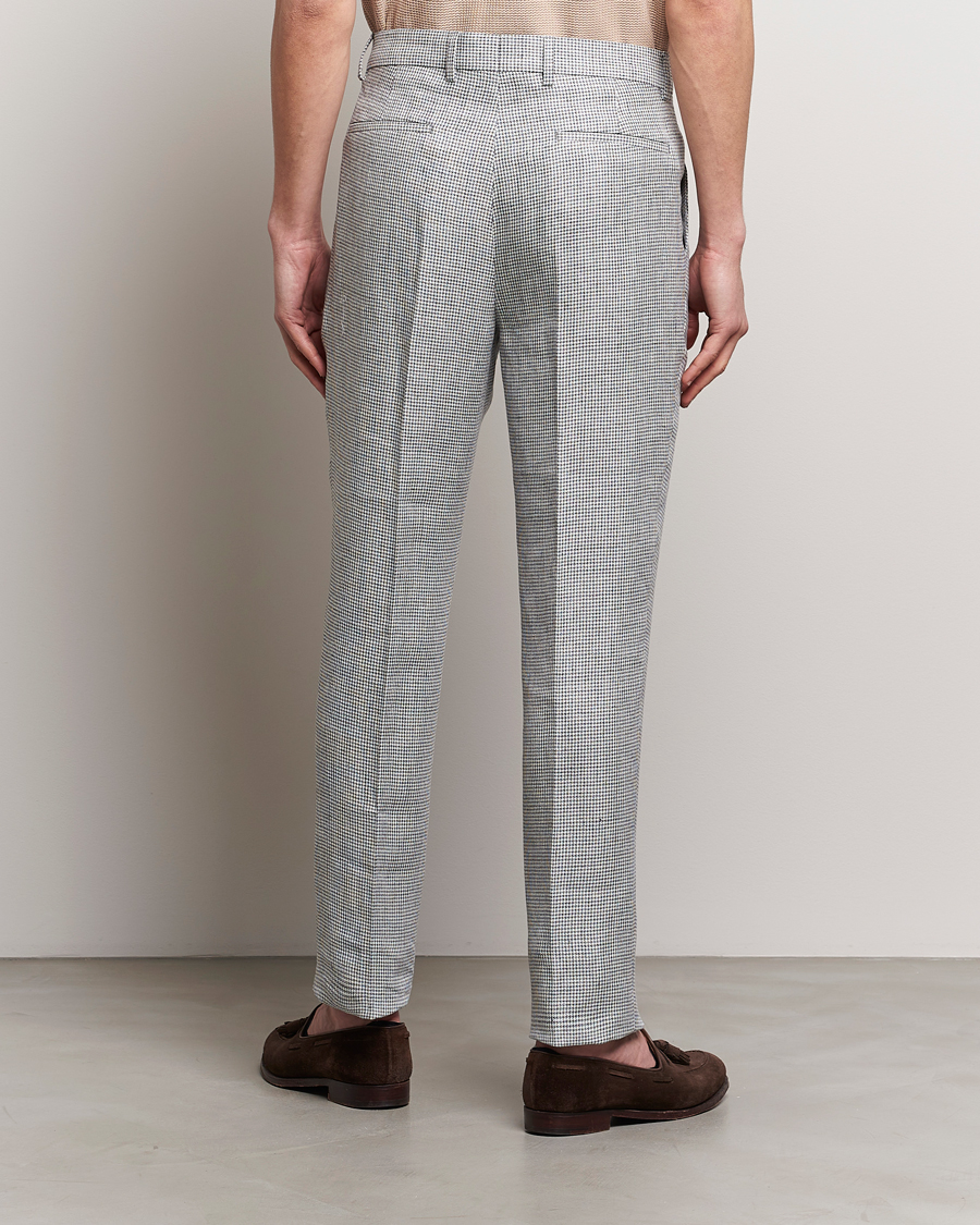Herren | Hosen | Brunello Cucinelli | Pleated Houndstooth Trousers Light Grey
