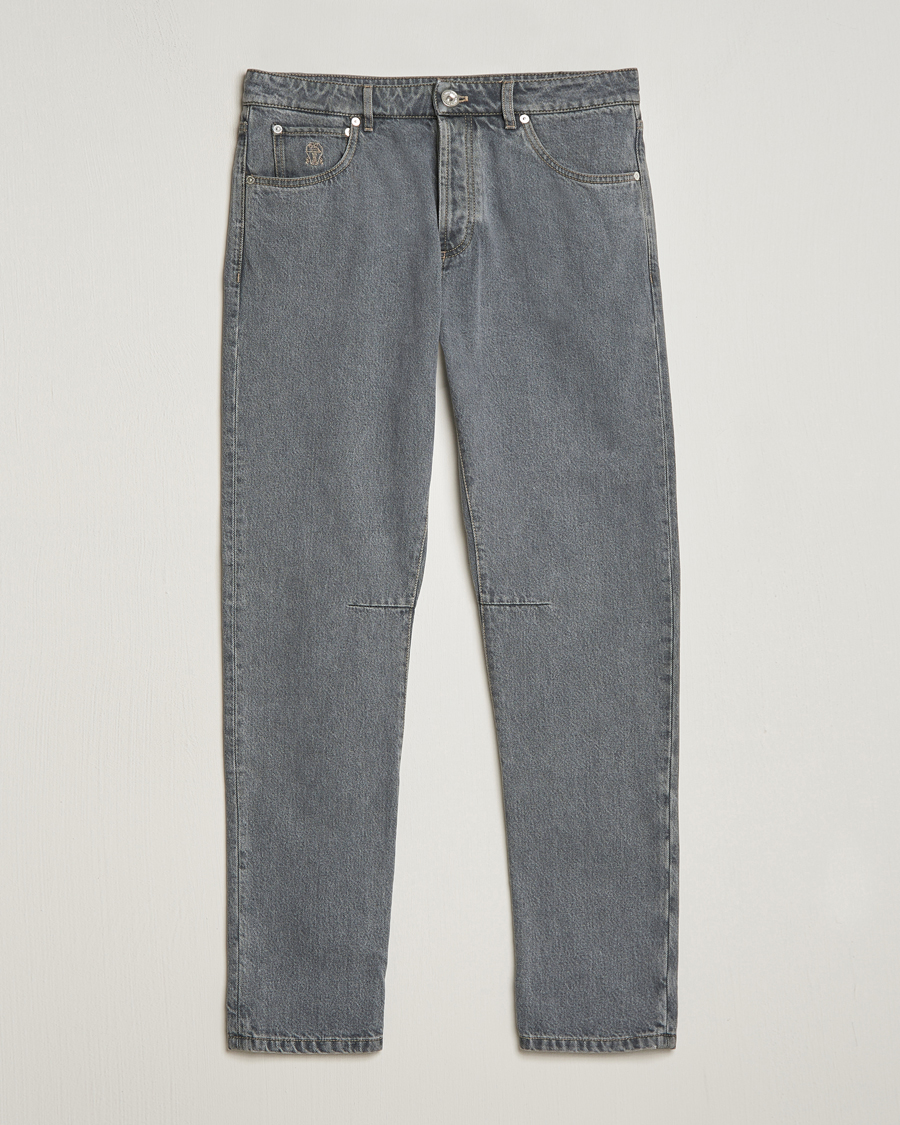 Herren | Jeans | Brunello Cucinelli | Leisure Fit Jeans Grey Wash