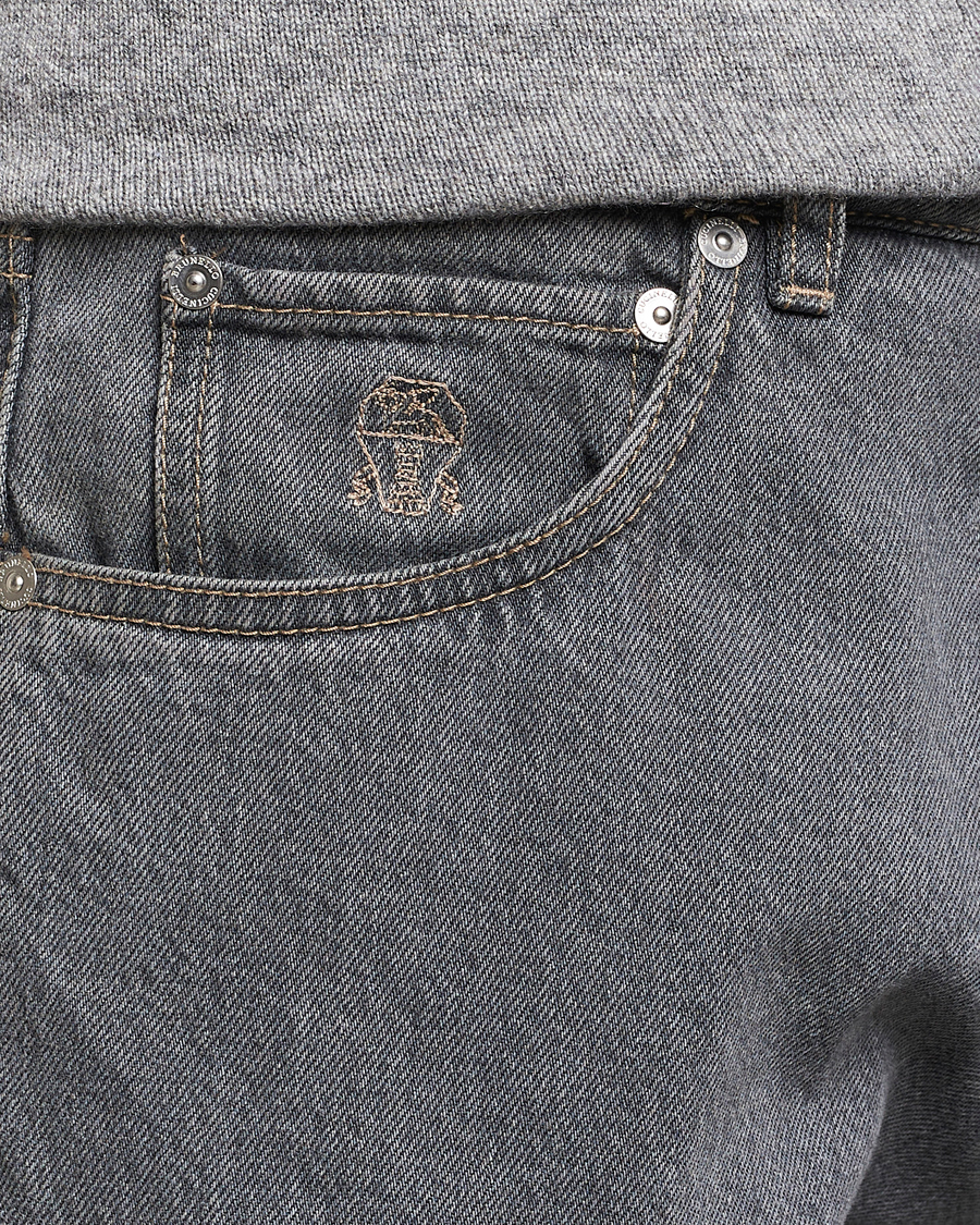 Herren | Jeans | Brunello Cucinelli | Leisure Fit Jeans Grey Wash