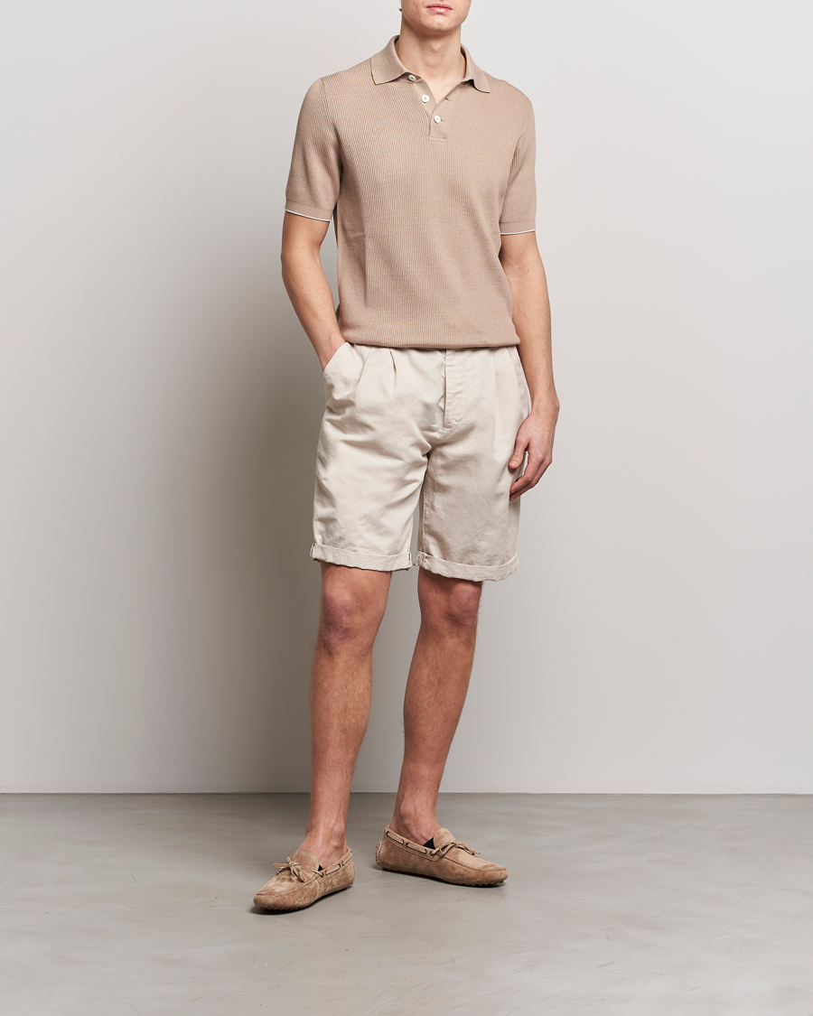 Herren | Shorts | Brunello Cucinelli | Drawstring Shorts Light Beige