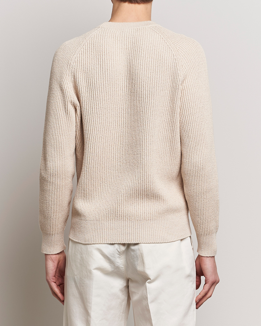 Herren | Pullover | Brunello Cucinelli | Heavy Rib Stitch Crew Neck Light Beige