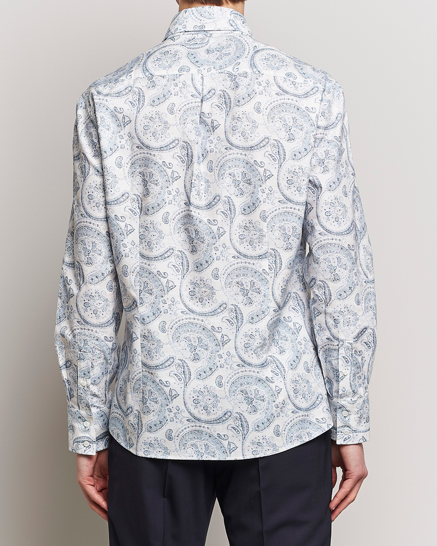 Herren | Hemden | Brunello Cucinelli | Slim Fit Paisley Shirt Light Blue