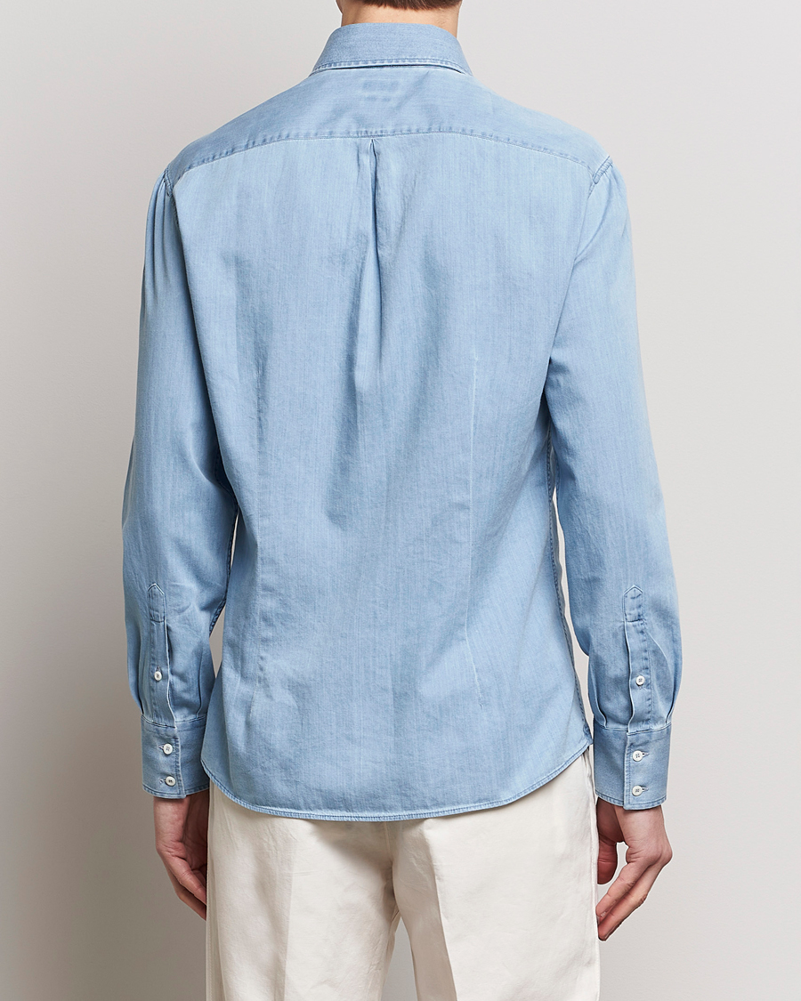 Herren | Hemden | Brunello Cucinelli | Slim Fit Denim Shirt Light Indigo