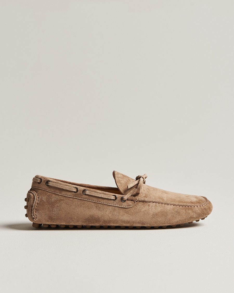 Herren | Brunello Cucinelli Laced Carshoe Beige Suede | Brunello Cucinelli | Laced Carshoe Beige Suede