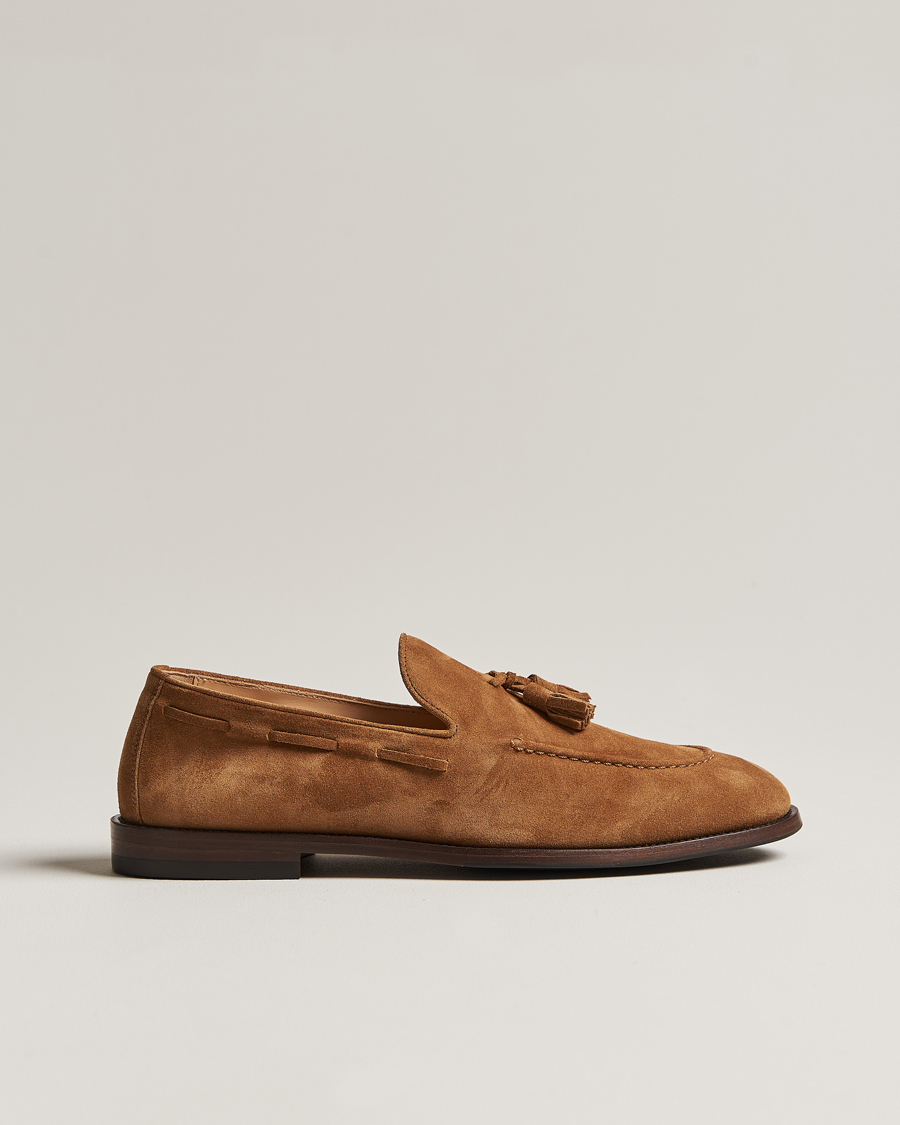Herren | Brunello Cucinelli Tassel Loafer Whiskey Suede | Brunello Cucinelli | Tassel Loafer Whiskey Suede