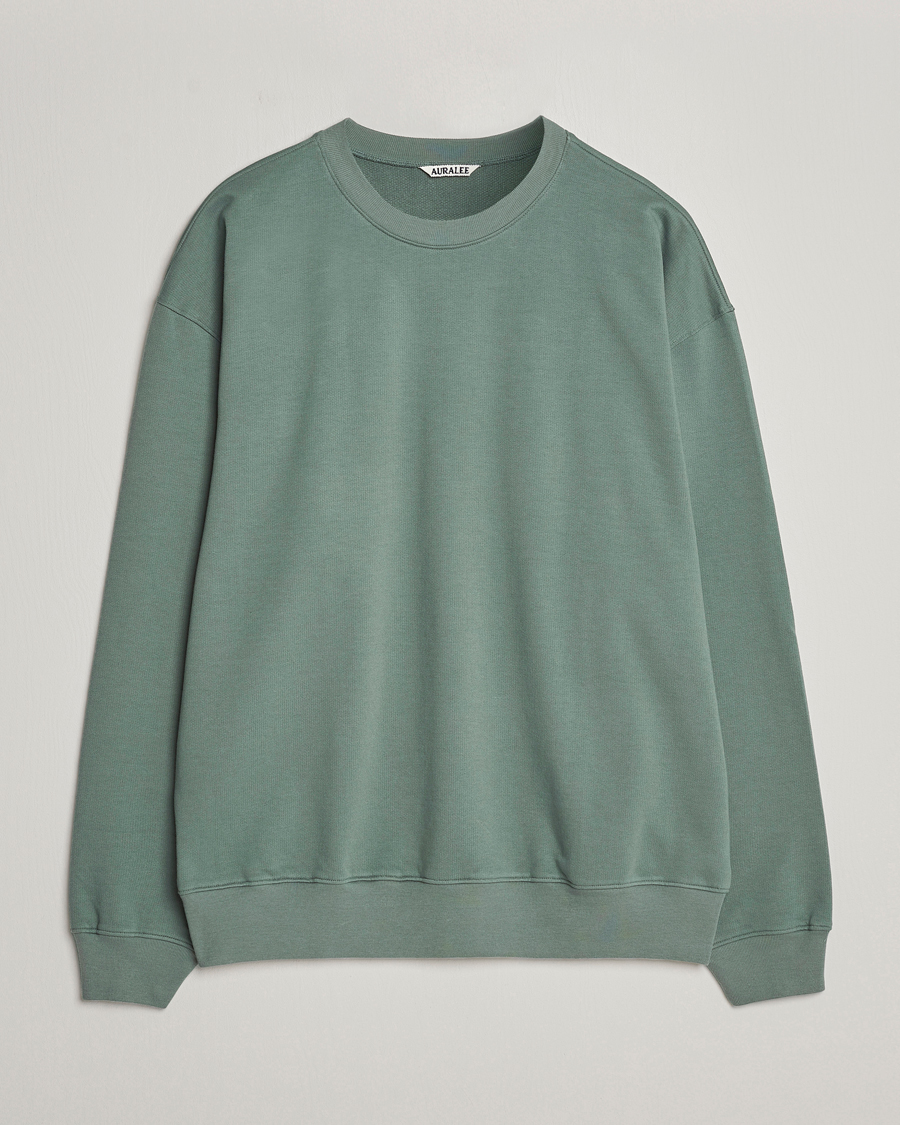 Herren | Pullover | Auralee | Super High Gauze Sweatshirt Dustry Green