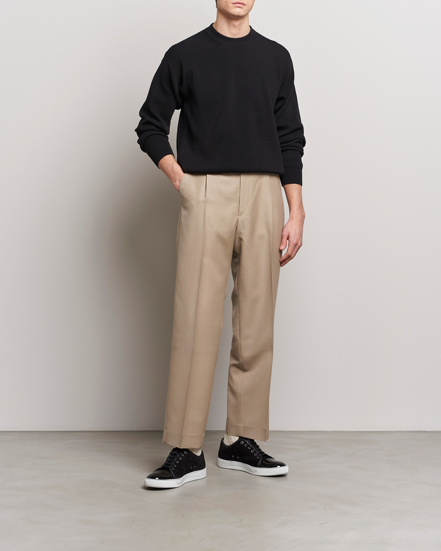 Herren | Pullover | Auralee | Hard Twist Rib Knit Pullover Black