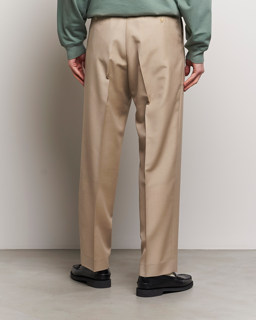Herren | Hosen | Auralee | Tropical Wool/Mohair Slacks Beige