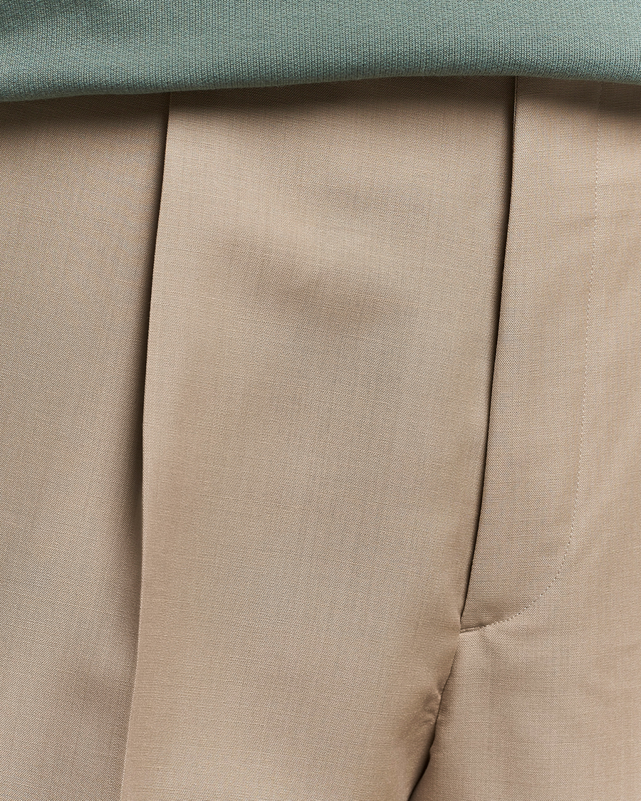Herren | Hosen | Auralee | Tropical Wool/Mohair Slacks Beige