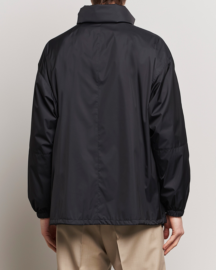 Herren | Jacken | Auralee | Polyester Satin Zip Jacket Black