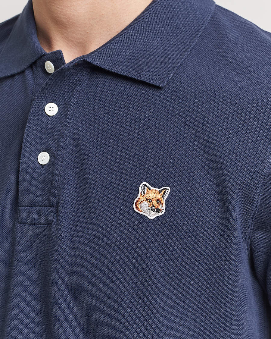 Herren | Poloshirts | Maison Kitsuné | Fox Head Polo Ink Blue