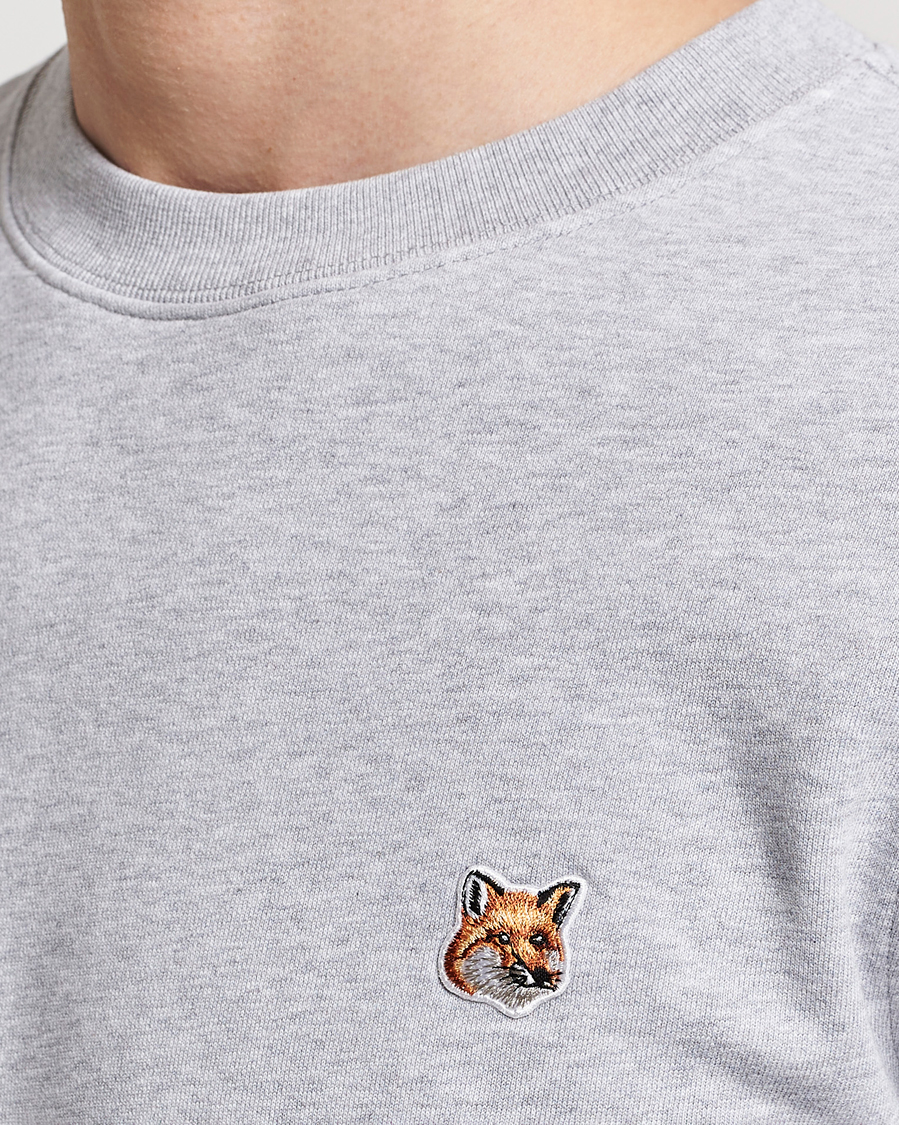 Herren | Pullover | Maison Kitsuné | Fox Head Sweatshirt Light Grey Melange