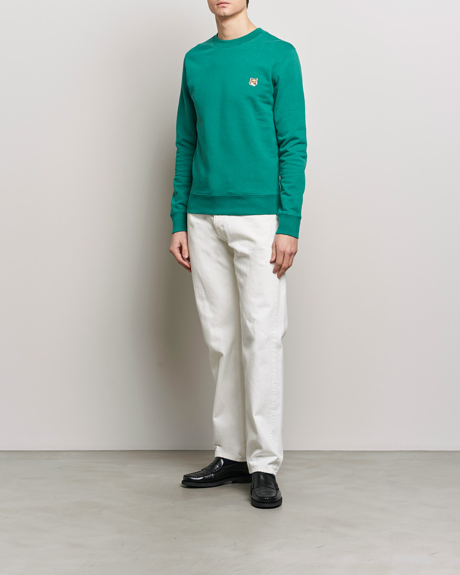 Herren | Pullover | Maison Kitsuné | Fox Head Sweatshirt Pine Green