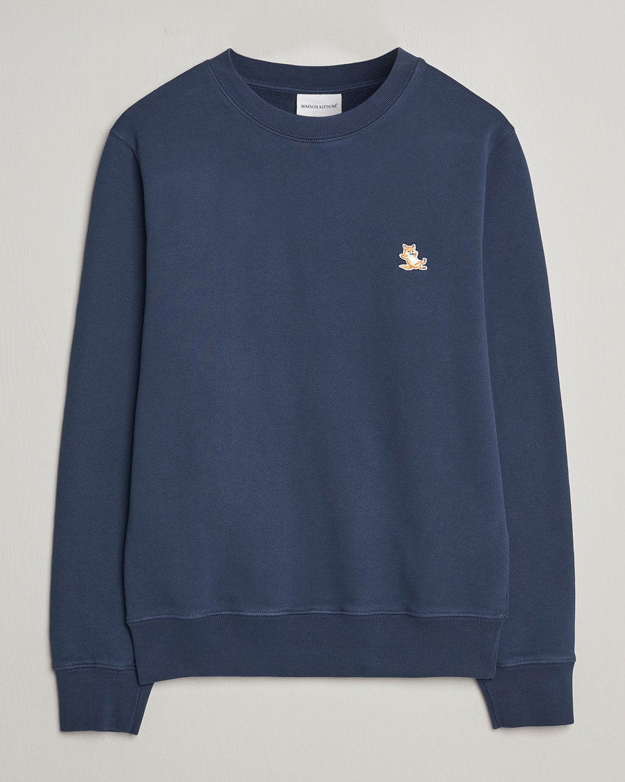 Herren | Pullover | Maison Kitsuné | Chillax Fox Sweatshirt Ink Blue
