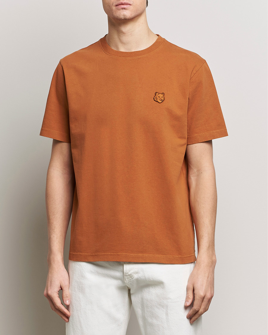 Herren | Kurzarm T-Shirt | Maison Kitsuné | Tonal Fox Head T-Shirt Tobacco