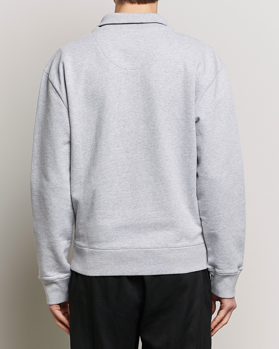Herren | Pullover | Maison Kitsuné | Fox Head Half Zip Sweatshirt Light Grey Melange