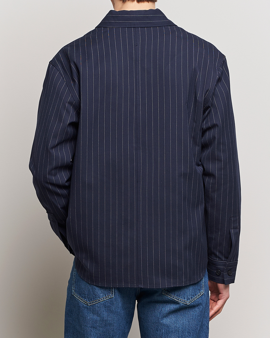 Herren | Jacken | Maison Kitsuné | Pinstriped Overshirt Navy