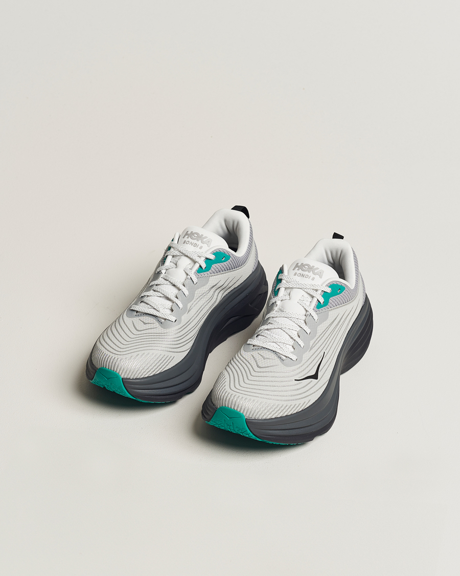 Herren | Hoka Stealth/Tech Bondi 8 Harbor Mist/Black | Hoka | Stealth/Tech Bondi 8 Harbor Mist/Black