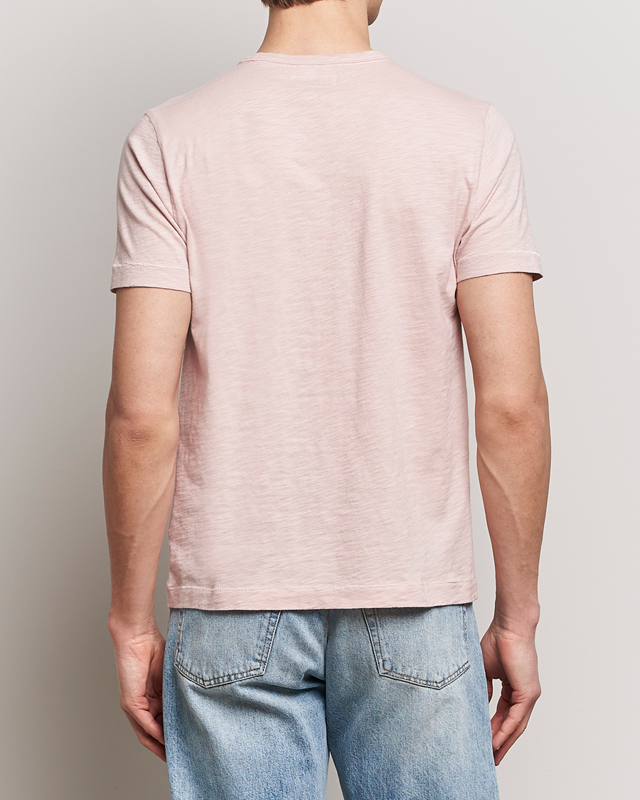 Herren | T-Shirts | Merz b. Schwanen | Organic Pima Cotton Slub Crew Neck T-Shirt Dusted Pink