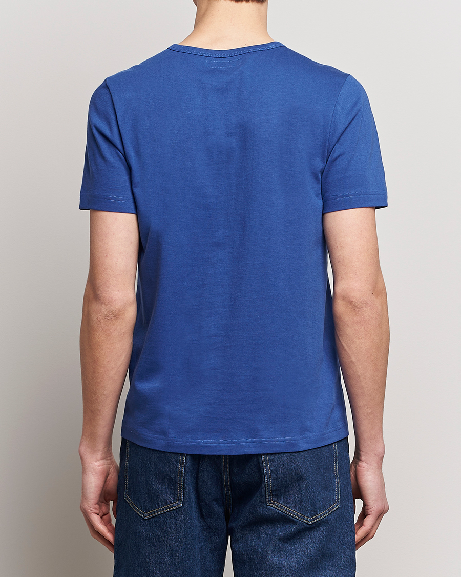 Herren | T-Shirts | Merz b. Schwanen | 1950s Classic Loopwheeled T-Shirt Vintage Blue
